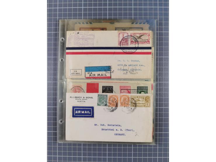 1910/45, Deutsche und internationale Flugpost, 2 Alben mit 430 Briefen, Karten, GZ, Ansichtskarten, dabei Deutsches Reich mit