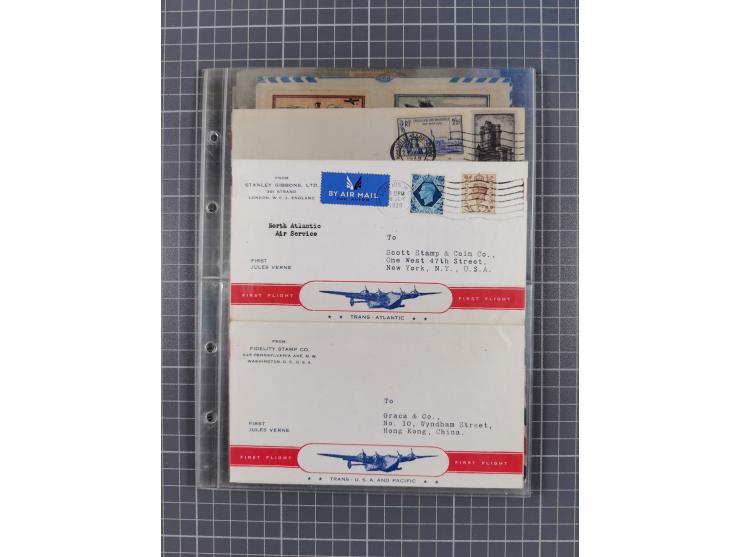 1910/45, Deutsche und internationale Flugpost, 2 Alben mit 430 Briefen, Karten, GZ, Ansichtskarten, dabei Deutsches Reich mit