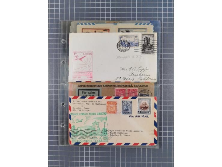 1910/45, Deutsche und internationale Flugpost, 2 Alben mit 430 Briefen, Karten, GZ, Ansichtskarten, dabei Deutsches Reich mit