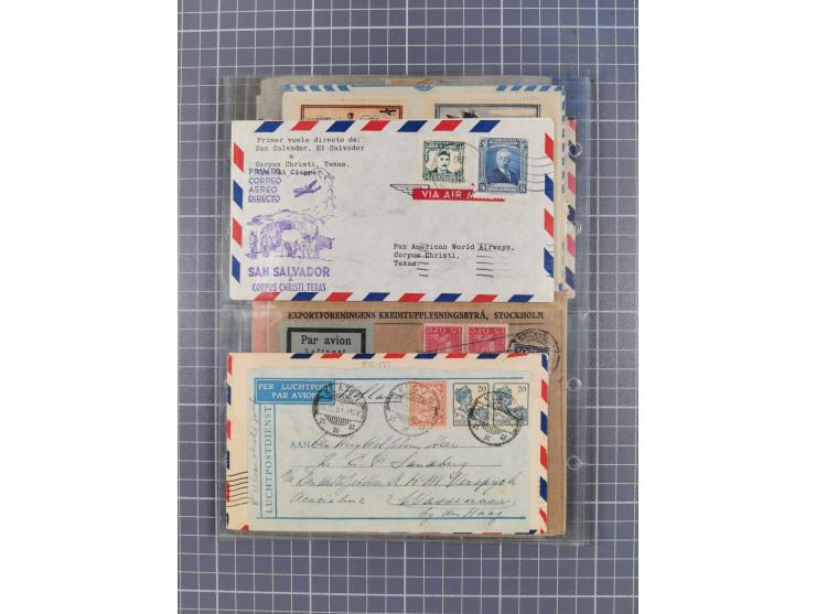 1910/45, Deutsche und internationale Flugpost, 2 Alben mit 430 Briefen, Karten, GZ, Ansichtskarten, dabei Deutsches Reich mit