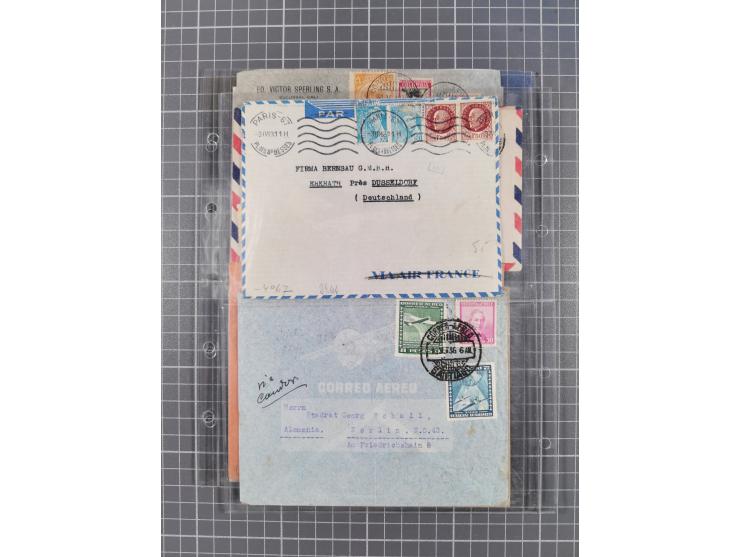 1910/45, Deutsche und internationale Flugpost, 2 Alben mit 430 Briefen, Karten, GZ, Ansichtskarten, dabei Deutsches Reich mit