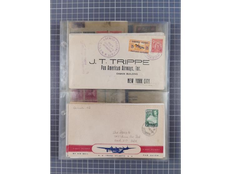 1910/45, Deutsche und internationale Flugpost, 2 Alben mit 430 Briefen, Karten, GZ, Ansichtskarten, dabei Deutsches Reich mit