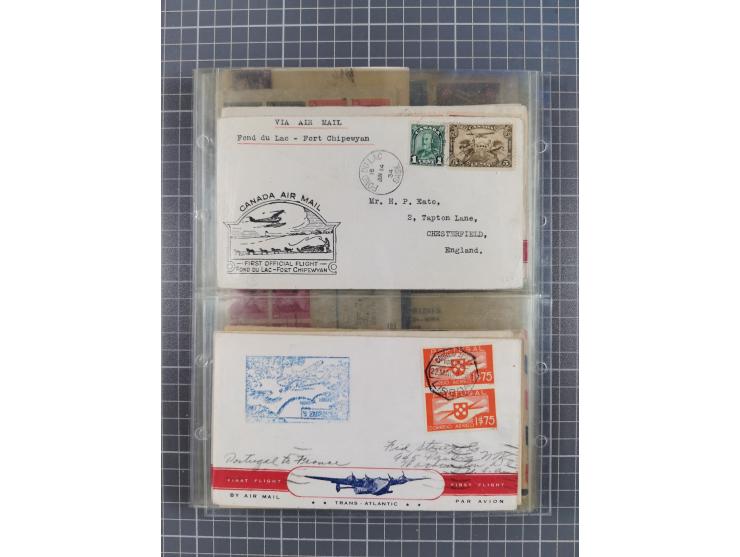 1910/45, Deutsche und internationale Flugpost, 2 Alben mit 430 Briefen, Karten, GZ, Ansichtskarten, dabei Deutsches Reich mit