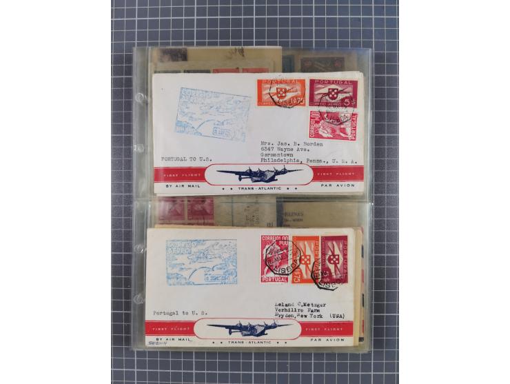 1910/45, Deutsche und internationale Flugpost, 2 Alben mit 430 Briefen, Karten, GZ, Ansichtskarten, dabei Deutsches Reich mit