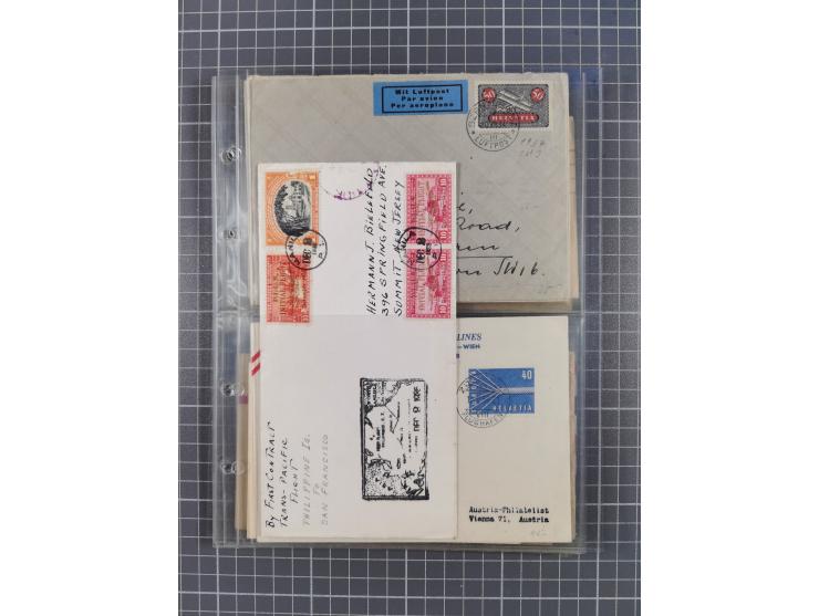 1910/45, Deutsche und internationale Flugpost, 2 Alben mit 430 Briefen, Karten, GZ, Ansichtskarten, dabei Deutsches Reich mit