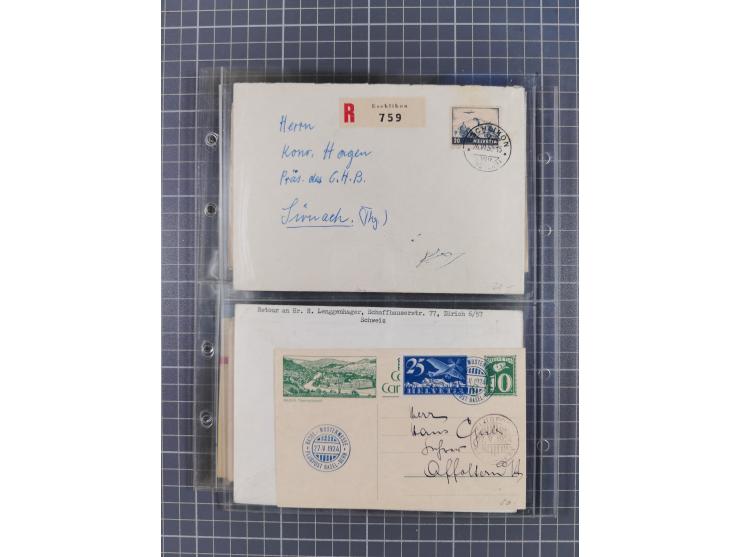 1910/45, Deutsche und internationale Flugpost, 2 Alben mit 430 Briefen, Karten, GZ, Ansichtskarten, dabei Deutsches Reich mit