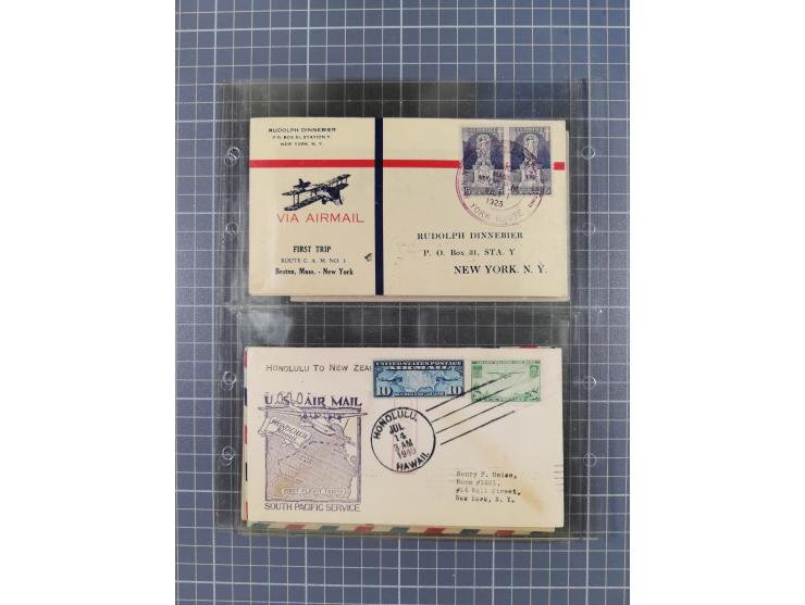 1910/45, Deutsche und internationale Flugpost, 2 Alben mit 430 Briefen, Karten, GZ, Ansichtskarten, dabei Deutsches Reich mit