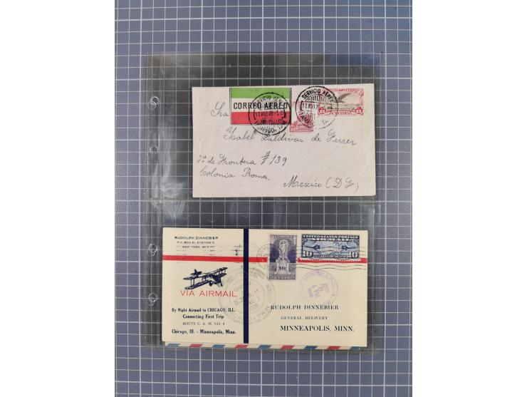 1910/45, Deutsche und internationale Flugpost, 2 Alben mit 430 Briefen, Karten, GZ, Ansichtskarten, dabei Deutsches Reich mit