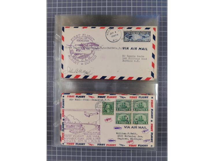 1910/45, Deutsche und internationale Flugpost, 2 Alben mit 430 Briefen, Karten, GZ, Ansichtskarten, dabei Deutsches Reich mit