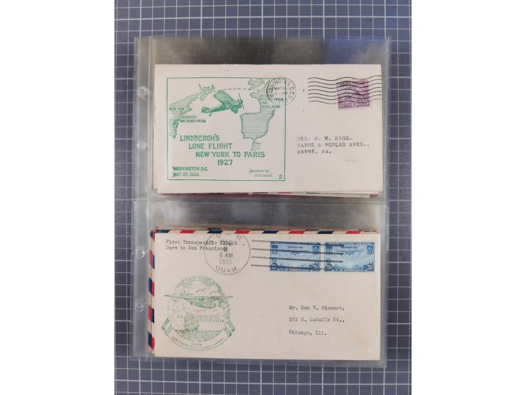 1910/45, Deutsche und internationale Flugpost, 2 Alben mit 430 Briefen, Karten, GZ, Ansichtskarten, dabei Deutsches Reich mit