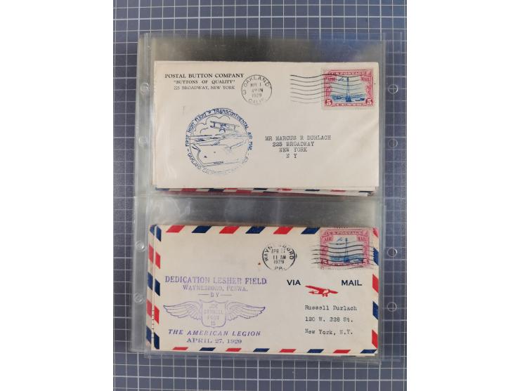 1910/45, Deutsche und internationale Flugpost, 2 Alben mit 430 Briefen, Karten, GZ, Ansichtskarten, dabei Deutsches Reich mit