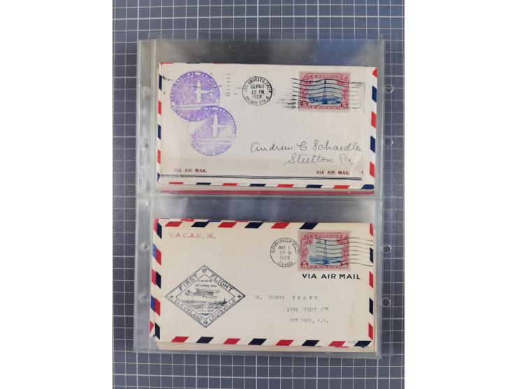 1910/45, Deutsche und internationale Flugpost, 2 Alben mit 430 Briefen, Karten, GZ, Ansichtskarten, dabei Deutsches Reich mit