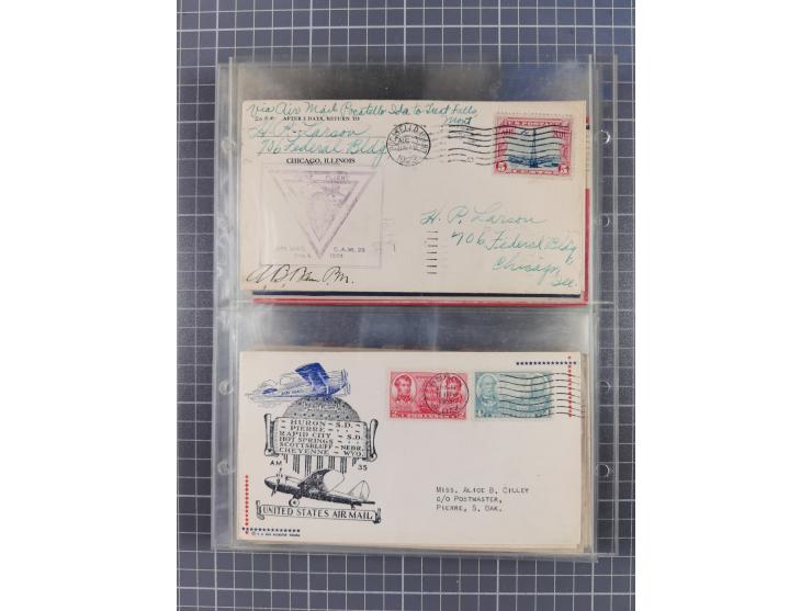 1910/45, Deutsche und internationale Flugpost, 2 Alben mit 430 Briefen, Karten, GZ, Ansichtskarten, dabei Deutsches Reich mit