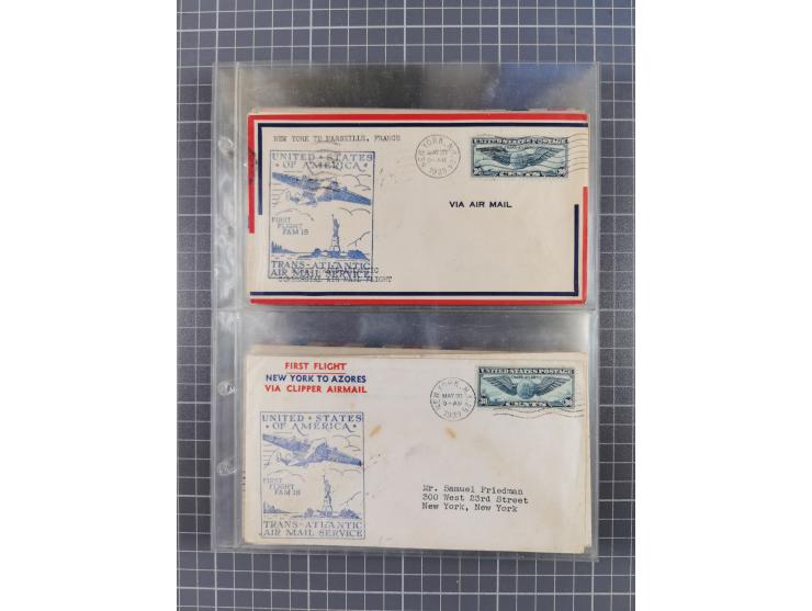 1910/45, Deutsche und internationale Flugpost, 2 Alben mit 430 Briefen, Karten, GZ, Ansichtskarten, dabei Deutsches Reich mit