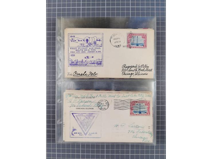 1910/45, Deutsche und internationale Flugpost, 2 Alben mit 430 Briefen, Karten, GZ, Ansichtskarten, dabei Deutsches Reich mit