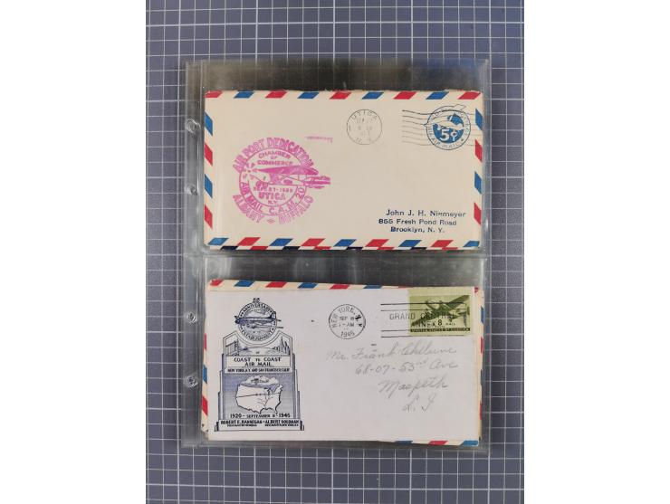 1910/45, Deutsche und internationale Flugpost, 2 Alben mit 430 Briefen, Karten, GZ, Ansichtskarten, dabei Deutsches Reich mit