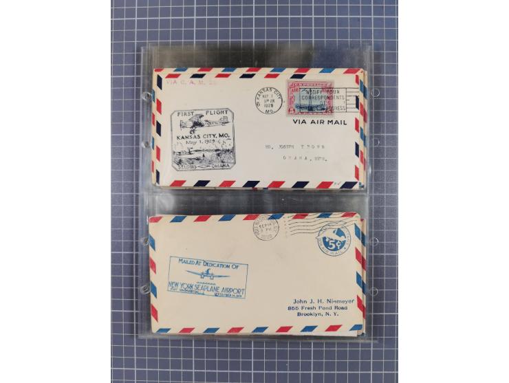 1910/45, Deutsche und internationale Flugpost, 2 Alben mit 430 Briefen, Karten, GZ, Ansichtskarten, dabei Deutsches Reich mit