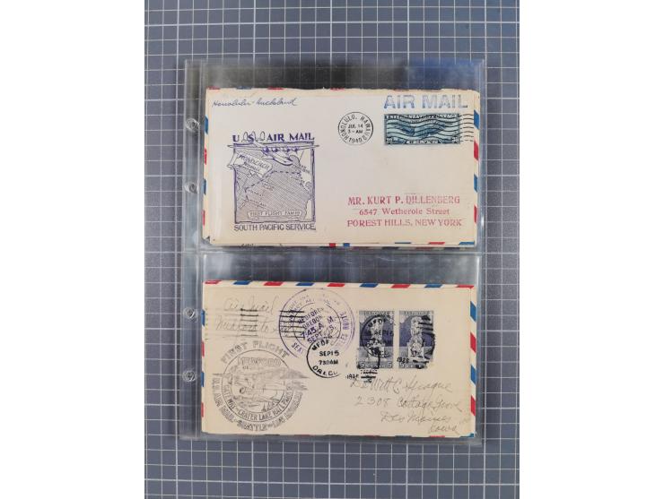 1910/45, Deutsche und internationale Flugpost, 2 Alben mit 430 Briefen, Karten, GZ, Ansichtskarten, dabei Deutsches Reich mit