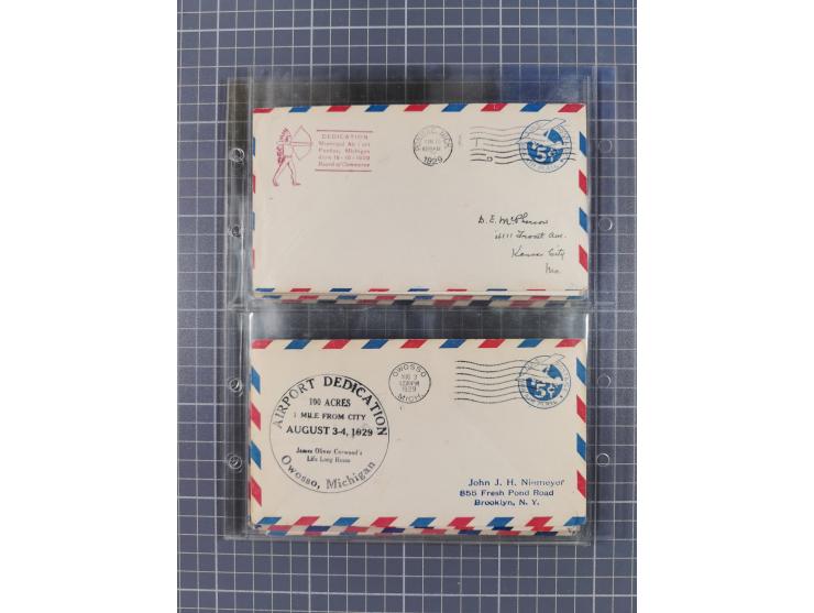 1910/45, Deutsche und internationale Flugpost, 2 Alben mit 430 Briefen, Karten, GZ, Ansichtskarten, dabei Deutsches Reich mit