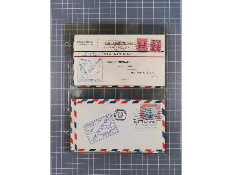 1910/45, Deutsche und internationale Flugpost, 2 Alben mit 430 Briefen, Karten, GZ, Ansichtskarten, dabei Deutsches Reich mit