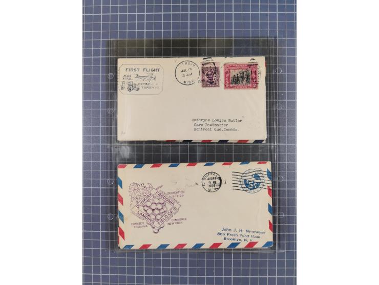 1910/45, Deutsche und internationale Flugpost, 2 Alben mit 430 Briefen, Karten, GZ, Ansichtskarten, dabei Deutsches Reich mit