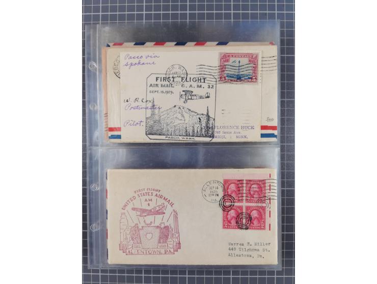 1910/45, Deutsche und internationale Flugpost, 2 Alben mit 430 Briefen, Karten, GZ, Ansichtskarten, dabei Deutsches Reich mit