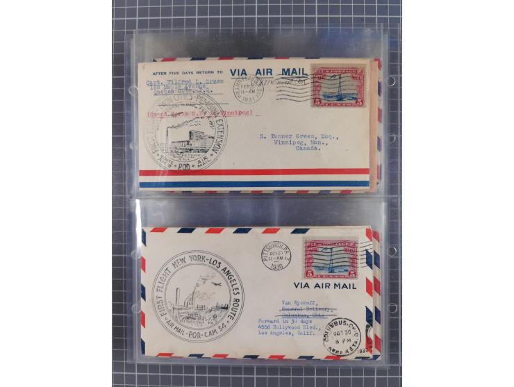 1910/45, Deutsche und internationale Flugpost, 2 Alben mit 430 Briefen, Karten, GZ, Ansichtskarten, dabei Deutsches Reich mit