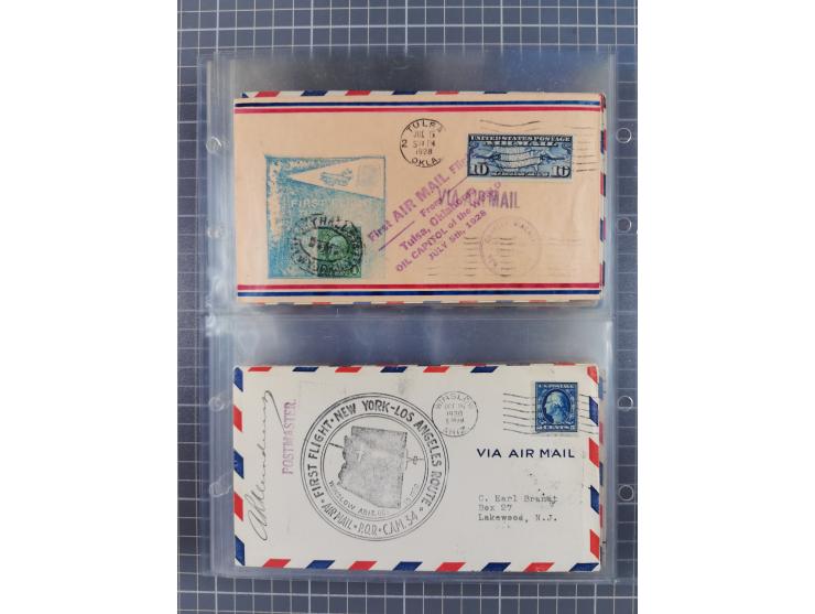 1910/45, Deutsche und internationale Flugpost, 2 Alben mit 430 Briefen, Karten, GZ, Ansichtskarten, dabei Deutsches Reich mit