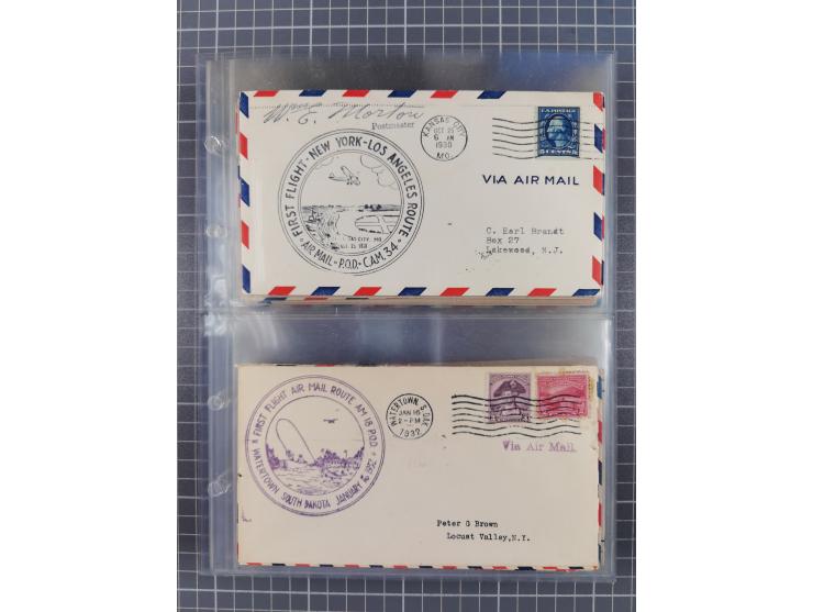 1910/45, Deutsche und internationale Flugpost, 2 Alben mit 430 Briefen, Karten, GZ, Ansichtskarten, dabei Deutsches Reich mit