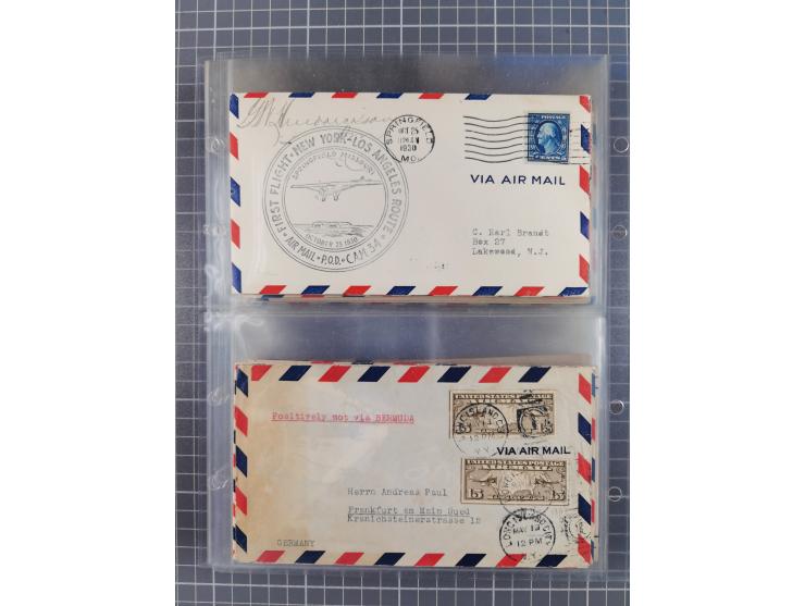 1910/45, Deutsche und internationale Flugpost, 2 Alben mit 430 Briefen, Karten, GZ, Ansichtskarten, dabei Deutsches Reich mit