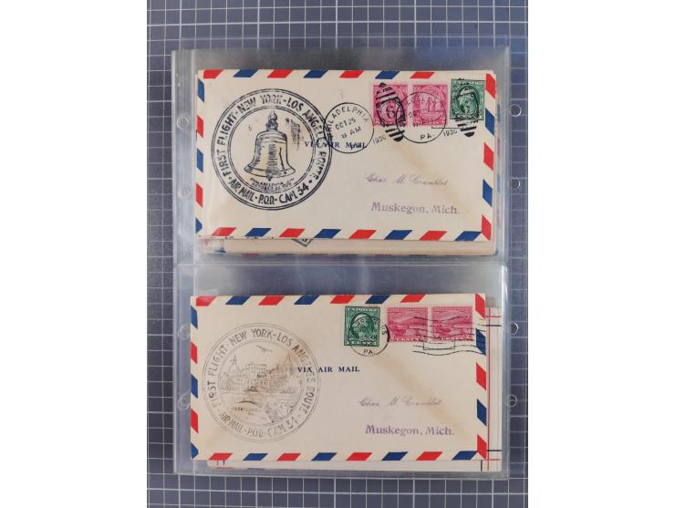 1910/45, Deutsche und internationale Flugpost, 2 Alben mit 430 Briefen, Karten, GZ, Ansichtskarten, dabei Deutsches Reich mit