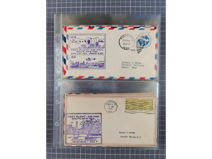 1910/45, Deutsche und internationale Flugpost, 2 Alben mit 430 Briefen, Karten, GZ, Ansichtskarten, dabei Deutsches Reich mit