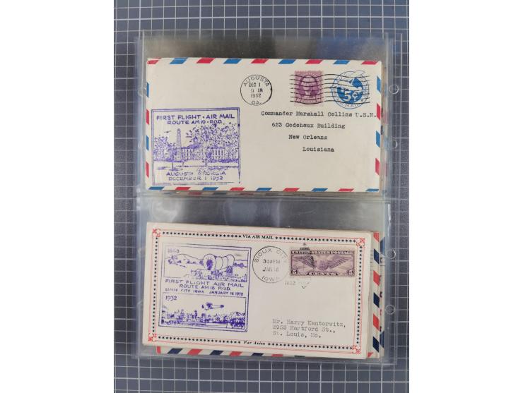 1910/45, Deutsche und internationale Flugpost, 2 Alben mit 430 Briefen, Karten, GZ, Ansichtskarten, dabei Deutsches Reich mit