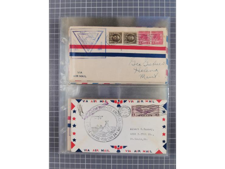 1910/45, Deutsche und internationale Flugpost, 2 Alben mit 430 Briefen, Karten, GZ, Ansichtskarten, dabei Deutsches Reich mit