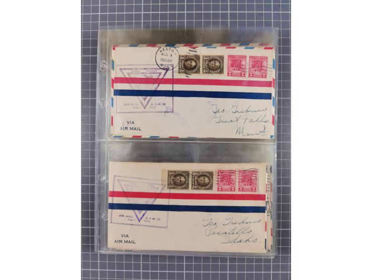 1910/45, Deutsche und internationale Flugpost, 2 Alben mit 430 Briefen, Karten, GZ, Ansichtskarten, dabei Deutsches Reich mit