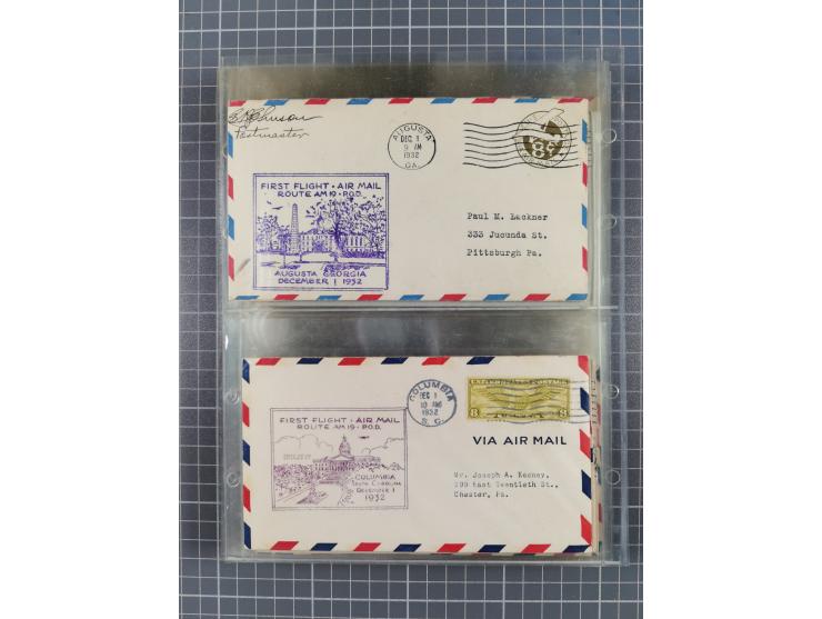 1910/45, Deutsche und internationale Flugpost, 2 Alben mit 430 Briefen, Karten, GZ, Ansichtskarten, dabei Deutsches Reich mit