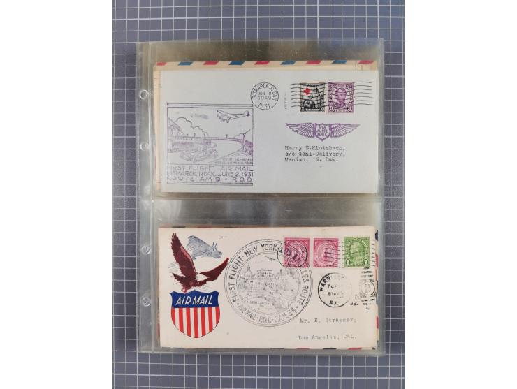 1910/45, Deutsche und internationale Flugpost, 2 Alben mit 430 Briefen, Karten, GZ, Ansichtskarten, dabei Deutsches Reich mit