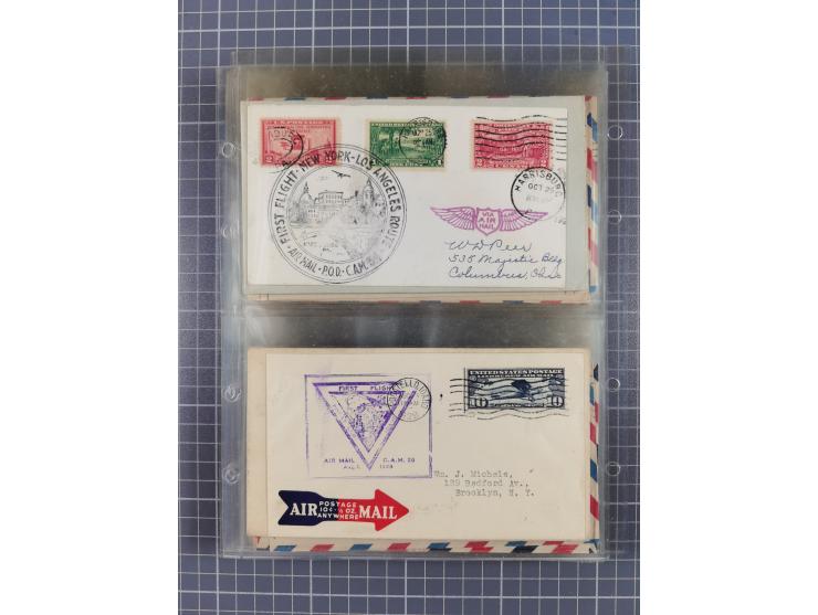 1910/45, Deutsche und internationale Flugpost, 2 Alben mit 430 Briefen, Karten, GZ, Ansichtskarten, dabei Deutsches Reich mit