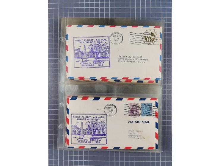 1910/45, Deutsche und internationale Flugpost, 2 Alben mit 430 Briefen, Karten, GZ, Ansichtskarten, dabei Deutsches Reich mit