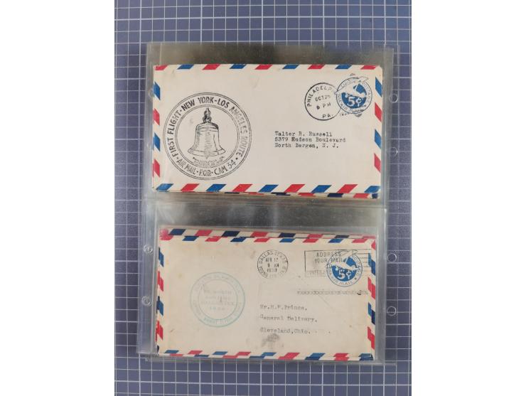 1910/45, Deutsche und internationale Flugpost, 2 Alben mit 430 Briefen, Karten, GZ, Ansichtskarten, dabei Deutsches Reich mit