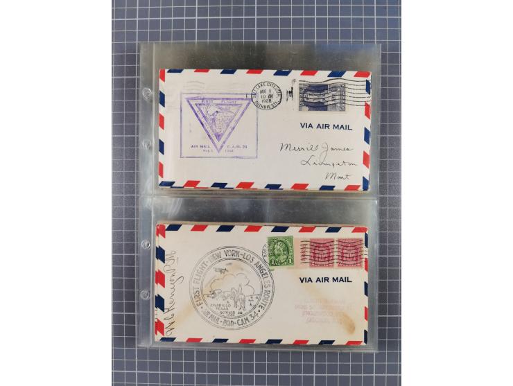 1910/45, Deutsche und internationale Flugpost, 2 Alben mit 430 Briefen, Karten, GZ, Ansichtskarten, dabei Deutsches Reich mit