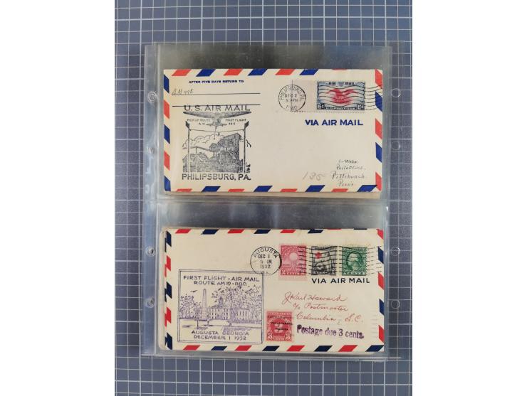 1910/45, Deutsche und internationale Flugpost, 2 Alben mit 430 Briefen, Karten, GZ, Ansichtskarten, dabei Deutsches Reich mit