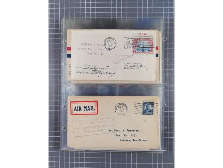 1910/45, Deutsche und internationale Flugpost, 2 Alben mit 430 Briefen, Karten, GZ, Ansichtskarten, dabei Deutsches Reich mit