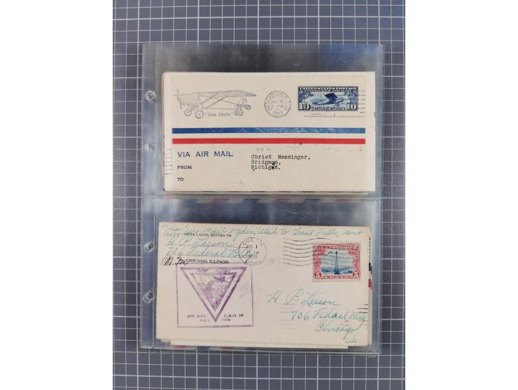 1910/45, Deutsche und internationale Flugpost, 2 Alben mit 430 Briefen, Karten, GZ, Ansichtskarten, dabei Deutsches Reich mit