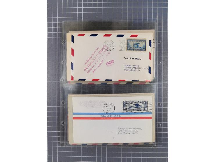 1910/45, Deutsche und internationale Flugpost, 2 Alben mit 430 Briefen, Karten, GZ, Ansichtskarten, dabei Deutsches Reich mit