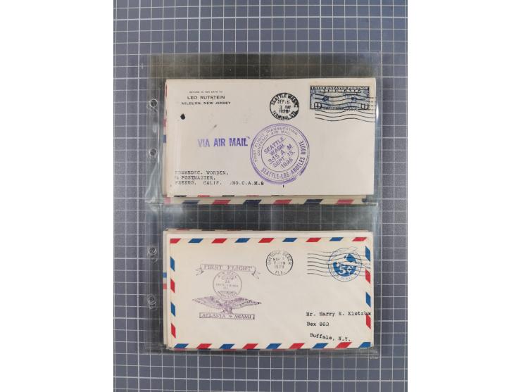 1910/45, Deutsche und internationale Flugpost, 2 Alben mit 430 Briefen, Karten, GZ, Ansichtskarten, dabei Deutsches Reich mit