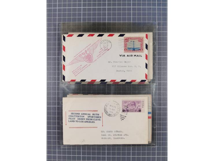 1910/45, Deutsche und internationale Flugpost, 2 Alben mit 430 Briefen, Karten, GZ, Ansichtskarten, dabei Deutsches Reich mit