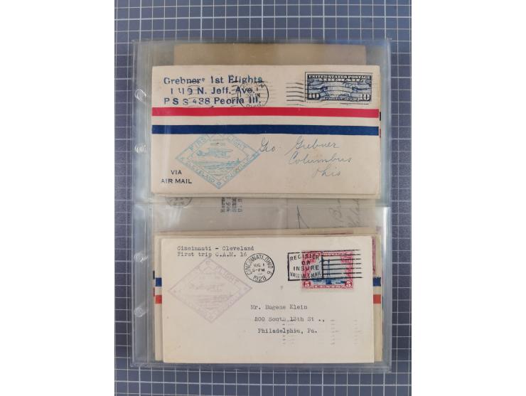 1910/45, Deutsche und internationale Flugpost, 2 Alben mit 430 Briefen, Karten, GZ, Ansichtskarten, dabei Deutsches Reich mit