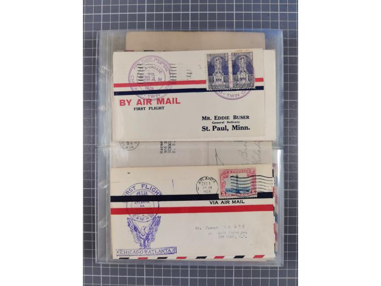 1910/45, Deutsche und internationale Flugpost, 2 Alben mit 430 Briefen, Karten, GZ, Ansichtskarten, dabei Deutsches Reich mit