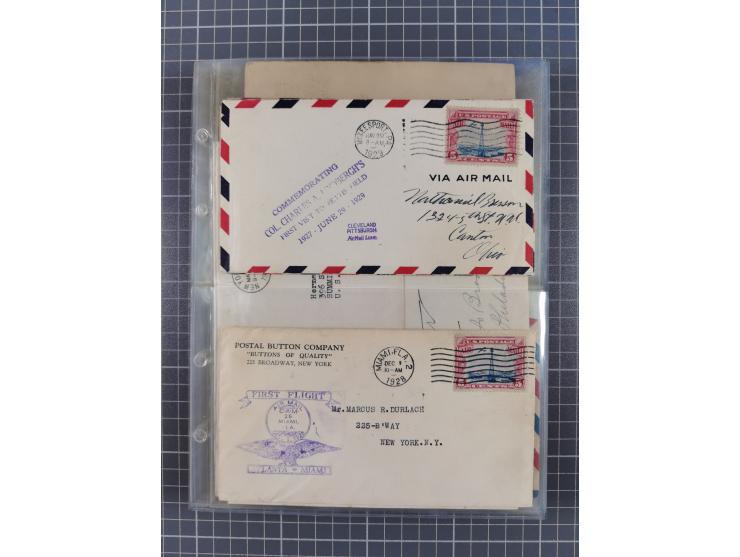 1910/45, Deutsche und internationale Flugpost, 2 Alben mit 430 Briefen, Karten, GZ, Ansichtskarten, dabei Deutsches Reich mit